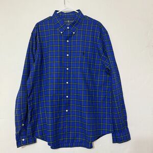 Polo Ralph Lauren Blue & Green Plaid Mens Shirt XXL